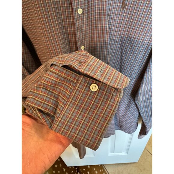 Polo By Ralph Lauren Stanton Classic Fit XL Plaid Long Sleeve Button-Down Shirt - Picture 6 of 9